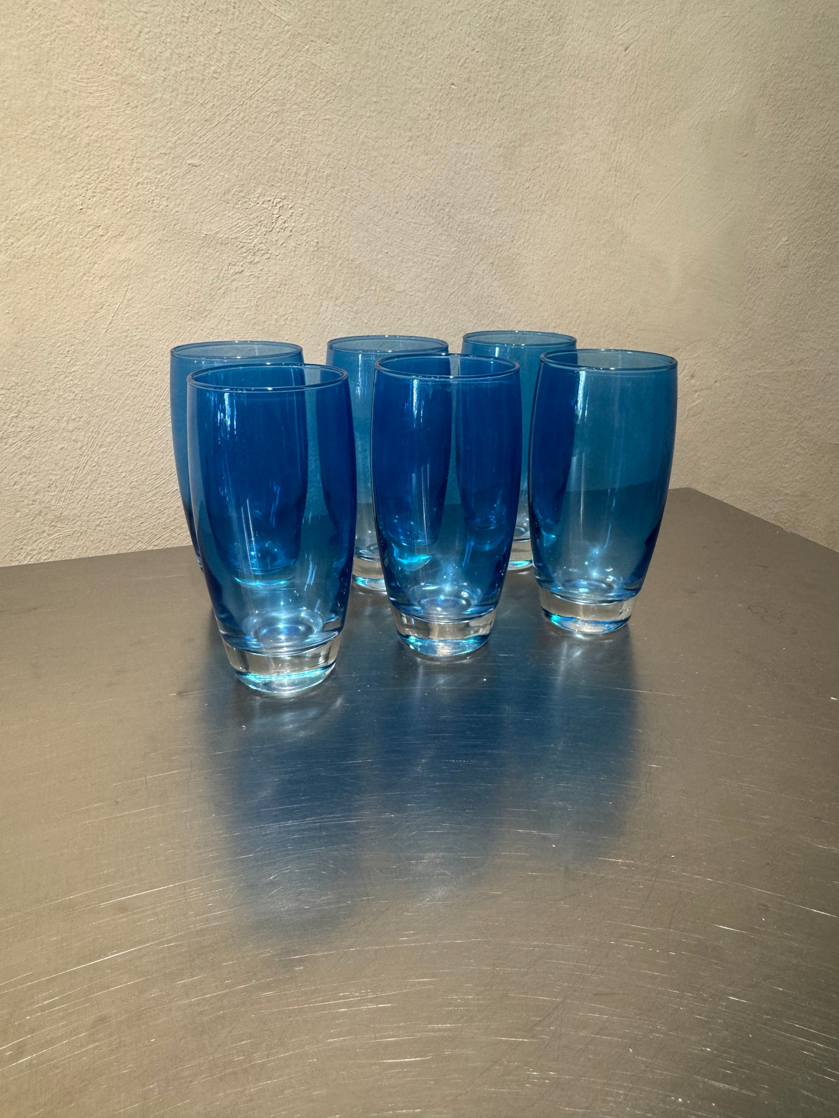 1990s Blue Highball Glasses – product image 1