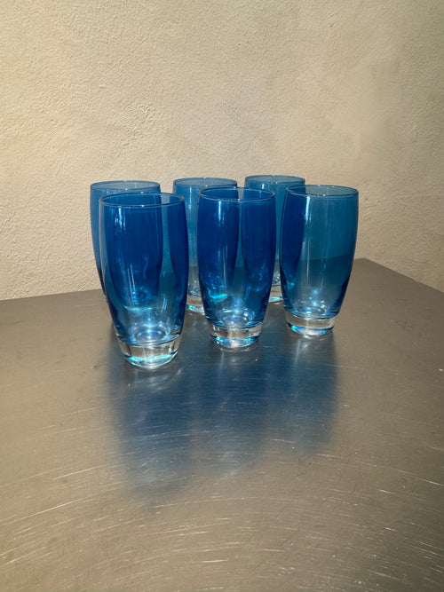 1990s Blue Highball Glasses – product image 1