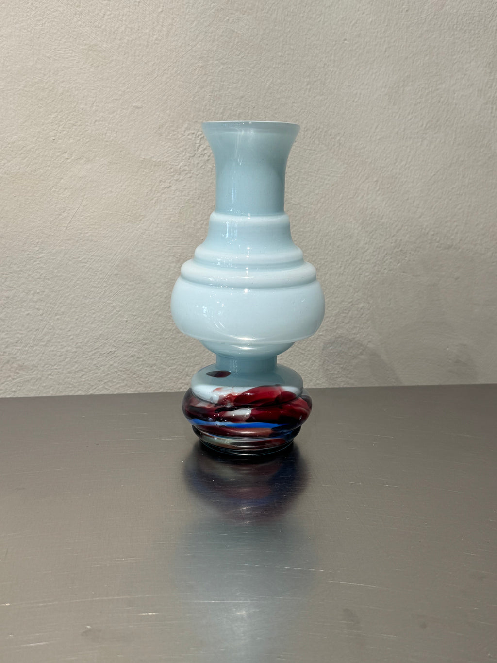 Italian Turquoise Opaline Vase – product image 1