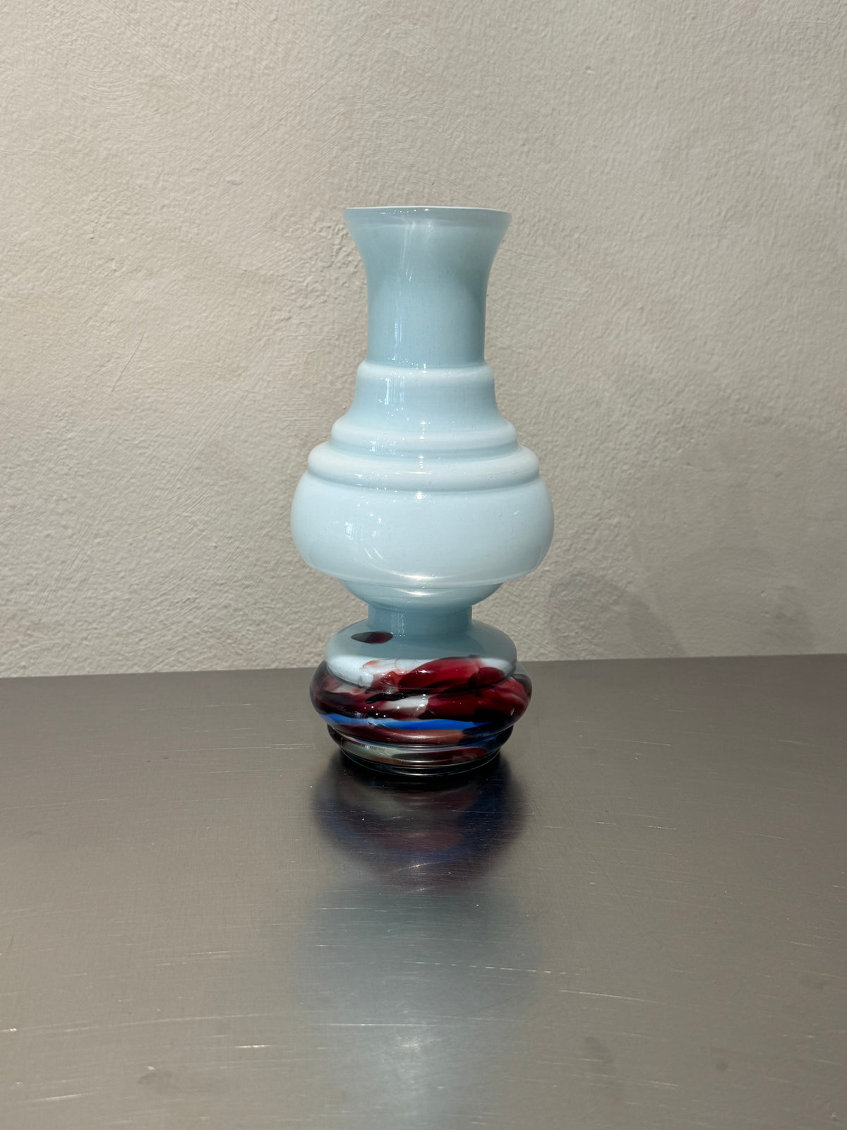 Italian Turquoise Opaline Vase – product image 1