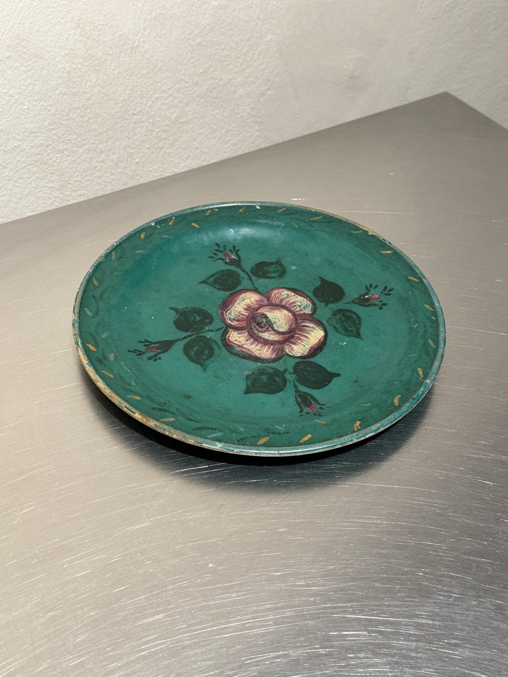 Painted Wooden Folk Art Plate – product image 3