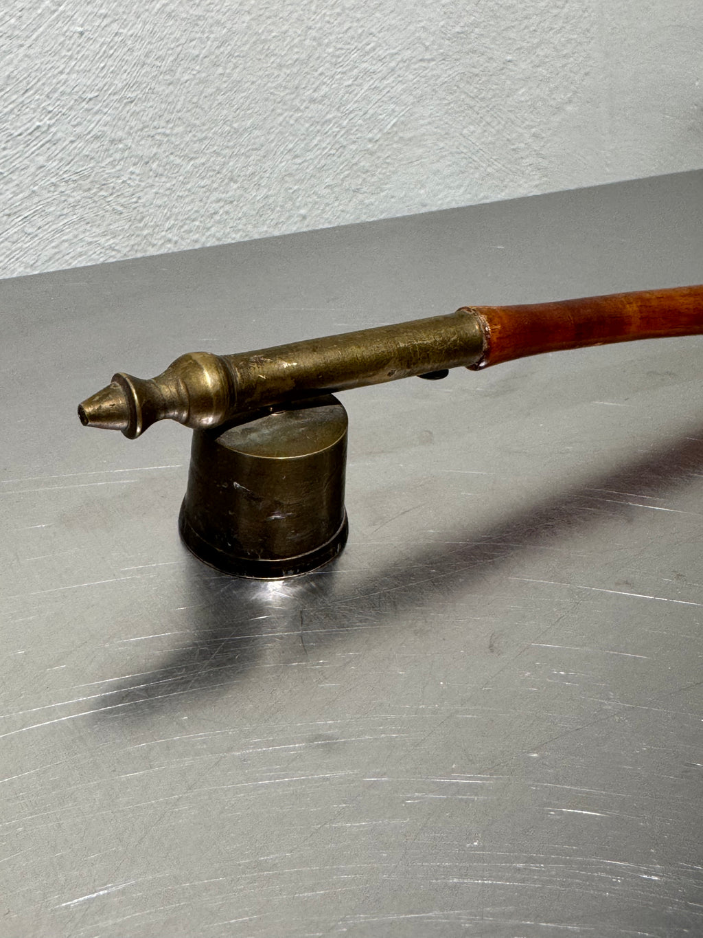 Brass and Wood Candle Snuffer – product image 3