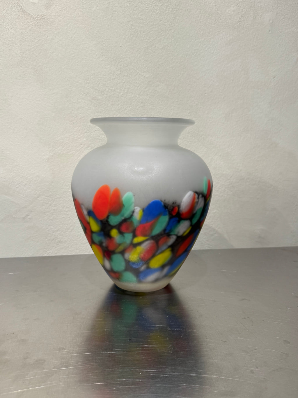 1980s Confetti Glass Vase – product image 1