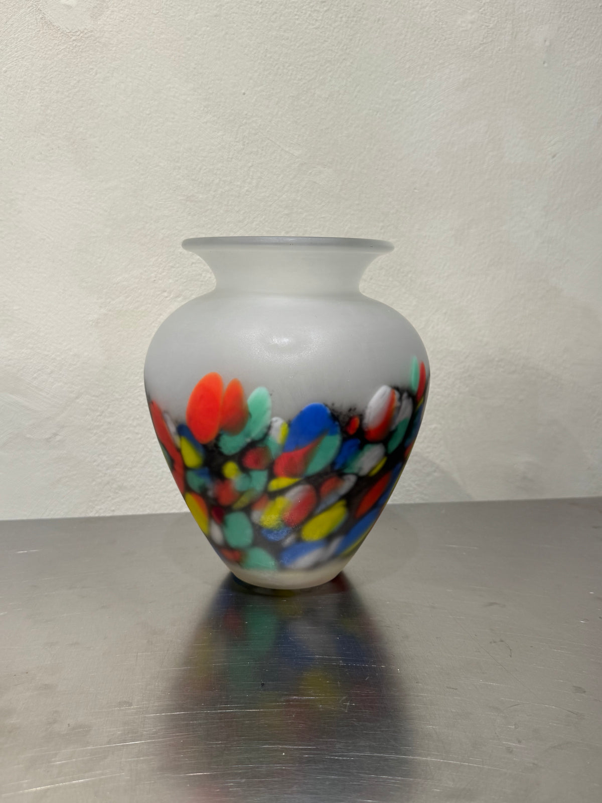 1980s Confetti Glass Vase – product image 1