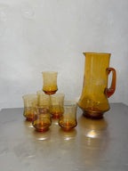 Amber Pitcher and Glasses Set of 7 – product image 1