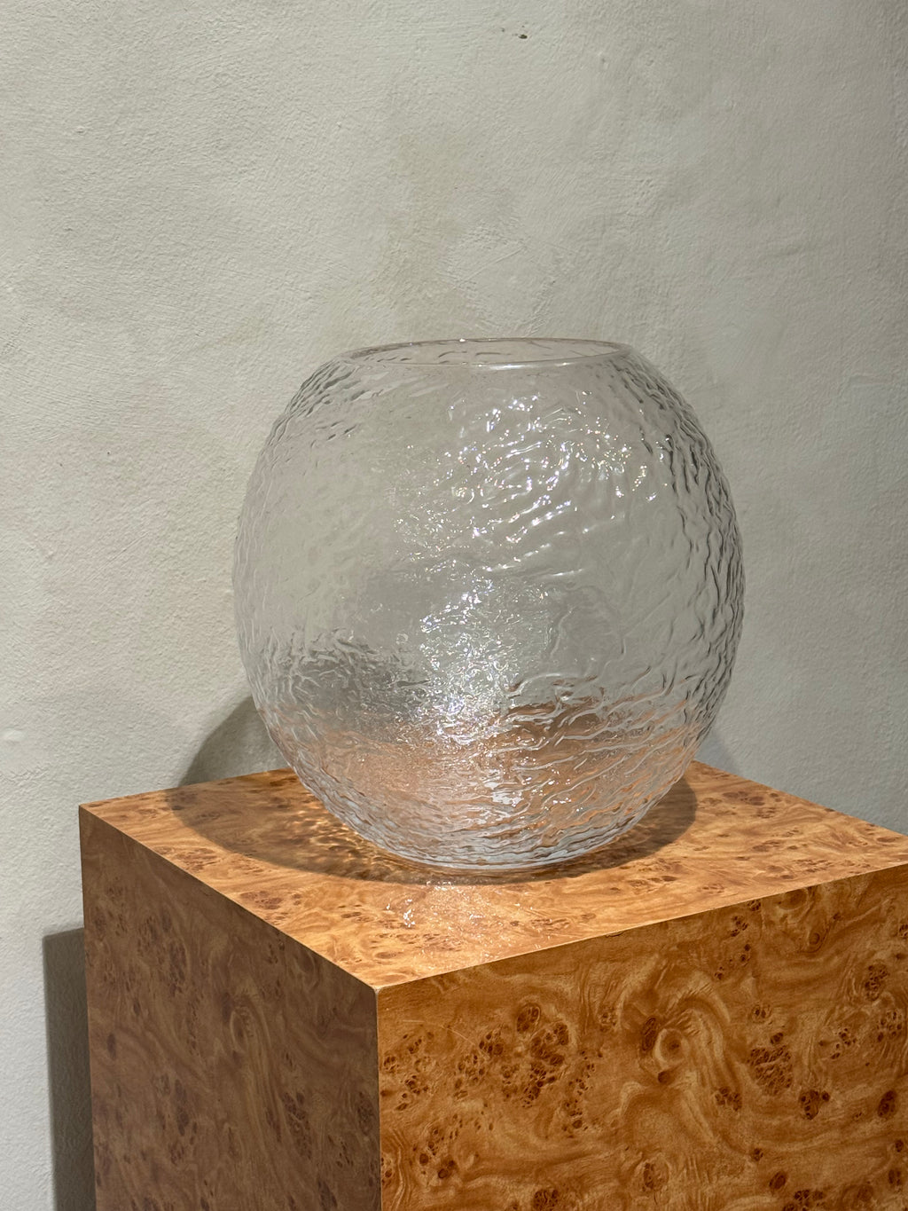 Babbly L vase in clear glass