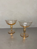 Opacity Italian coupe glasses in peach, set of two