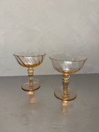 Opacity Italian coupe glasses in peach, set of two
