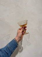 Opacity Italian coupe glass in peach