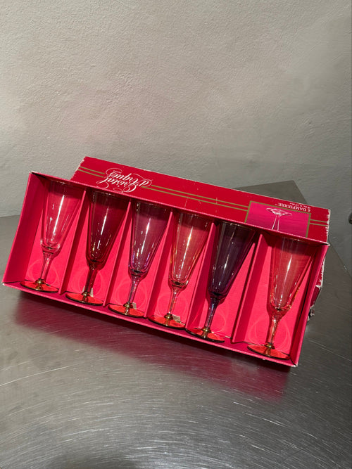 1960s Pastel Champagne Glasses – product image 1