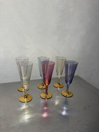1960s Pastel Champagne Glasses – product image 2