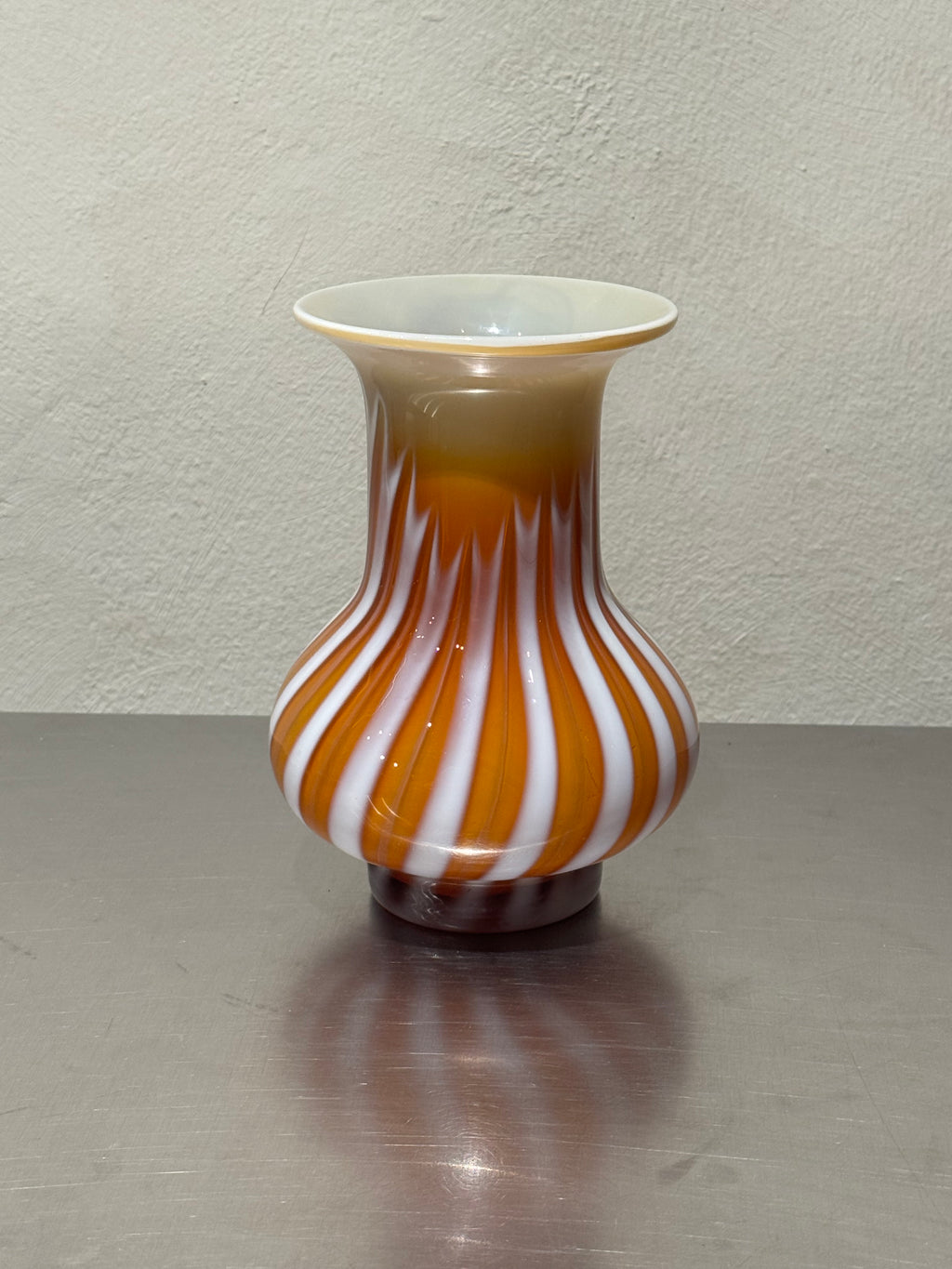 Striped Opaline Glass Vase