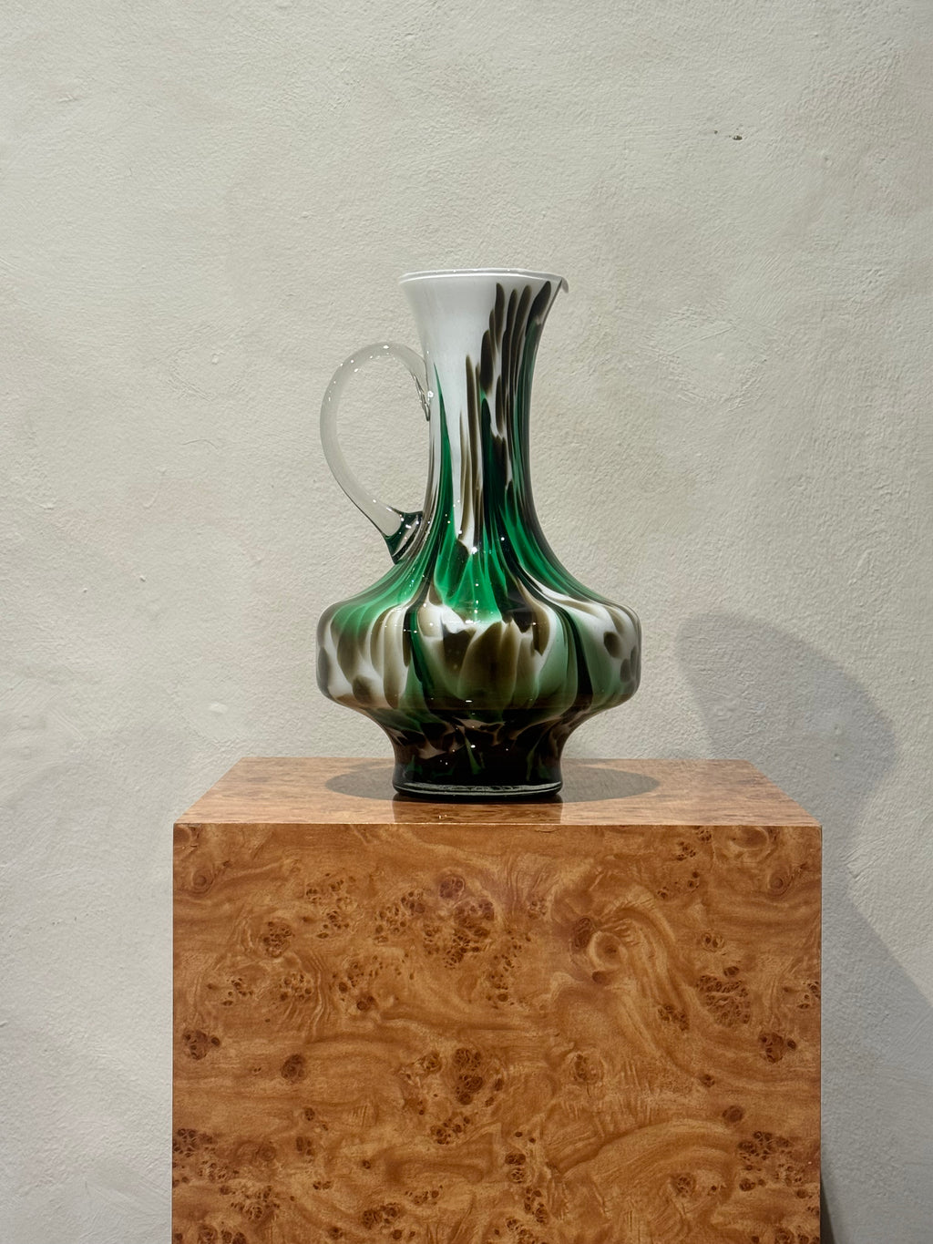 Large Italian Opaline Glass Pitcher