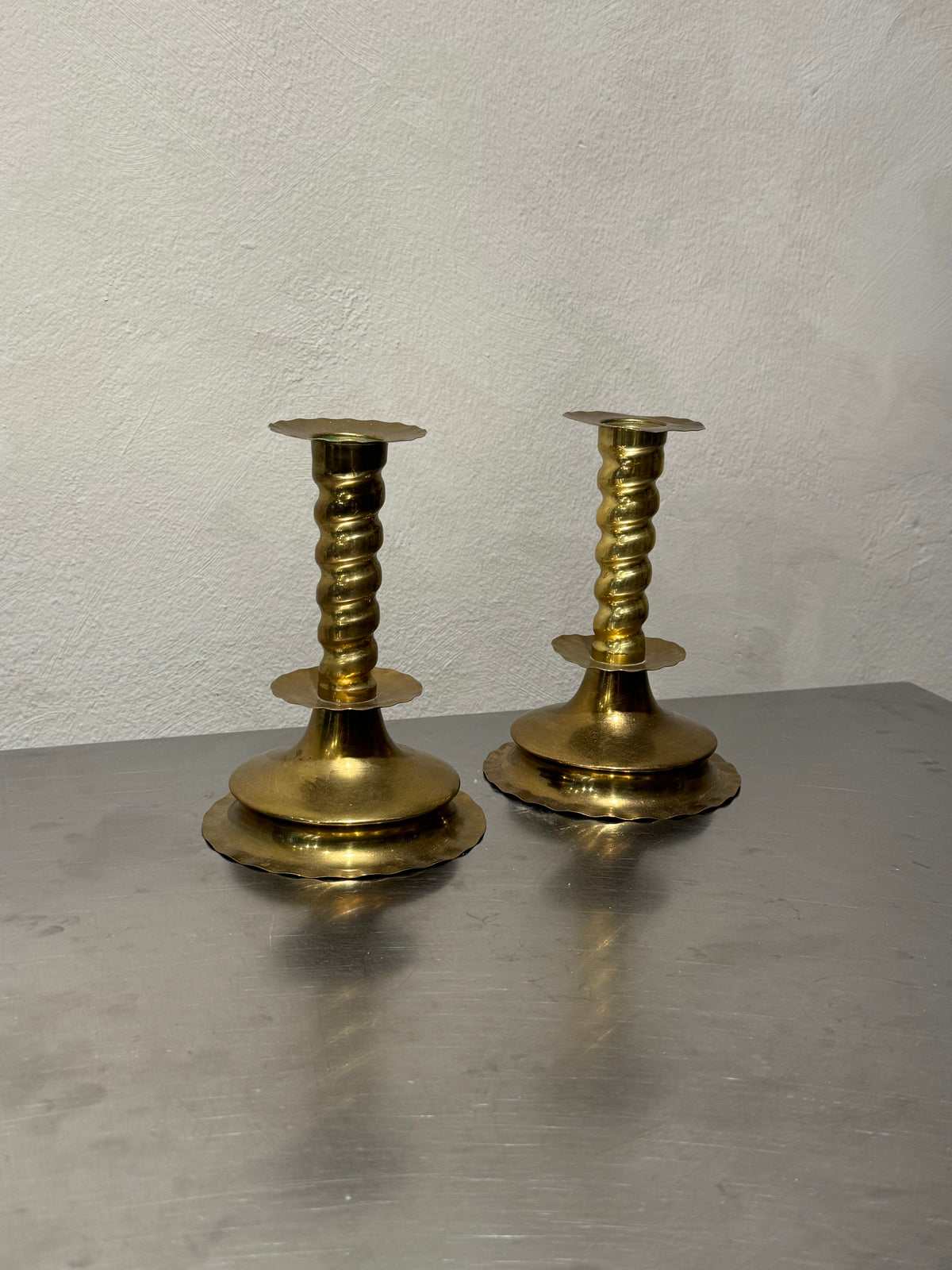 Baroque Style Brass Candlesticks – product image 1