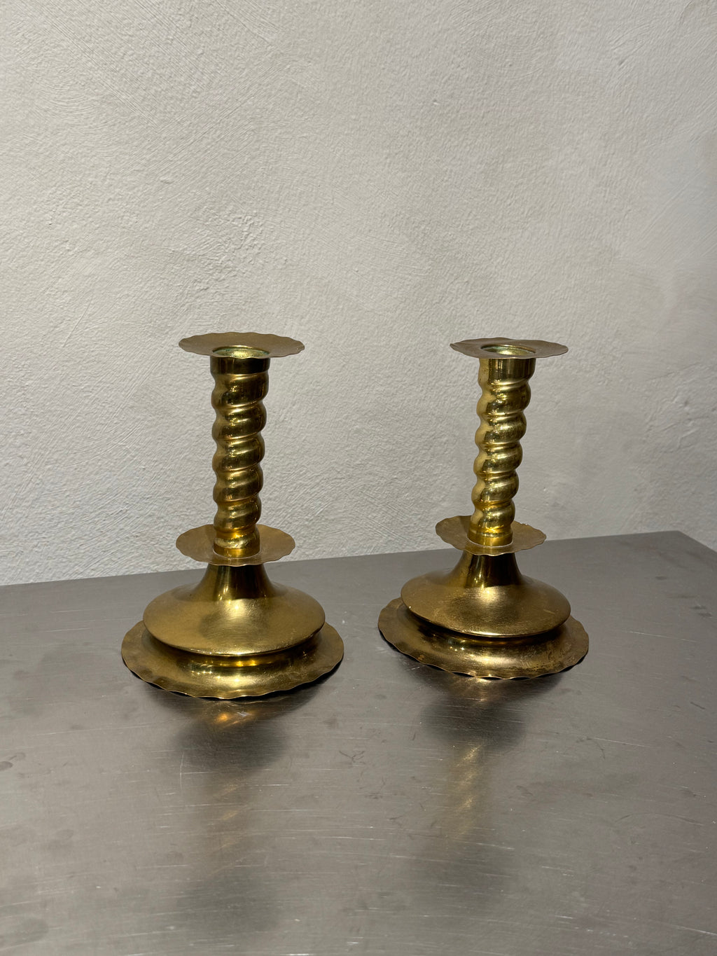Baroque Style Brass Candlesticks – product image 2