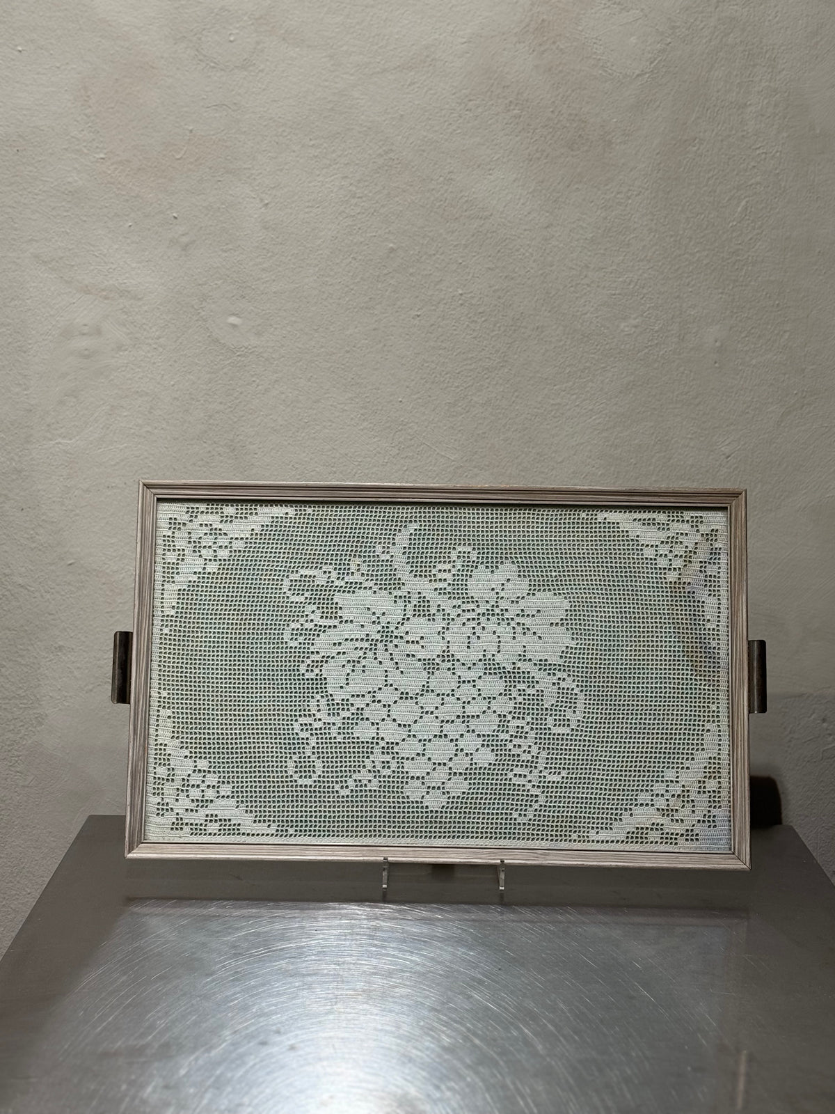 Mid-Century Lace Serving Tray