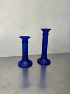 Blue Glass Candlesticks Set of 2 – product image 2