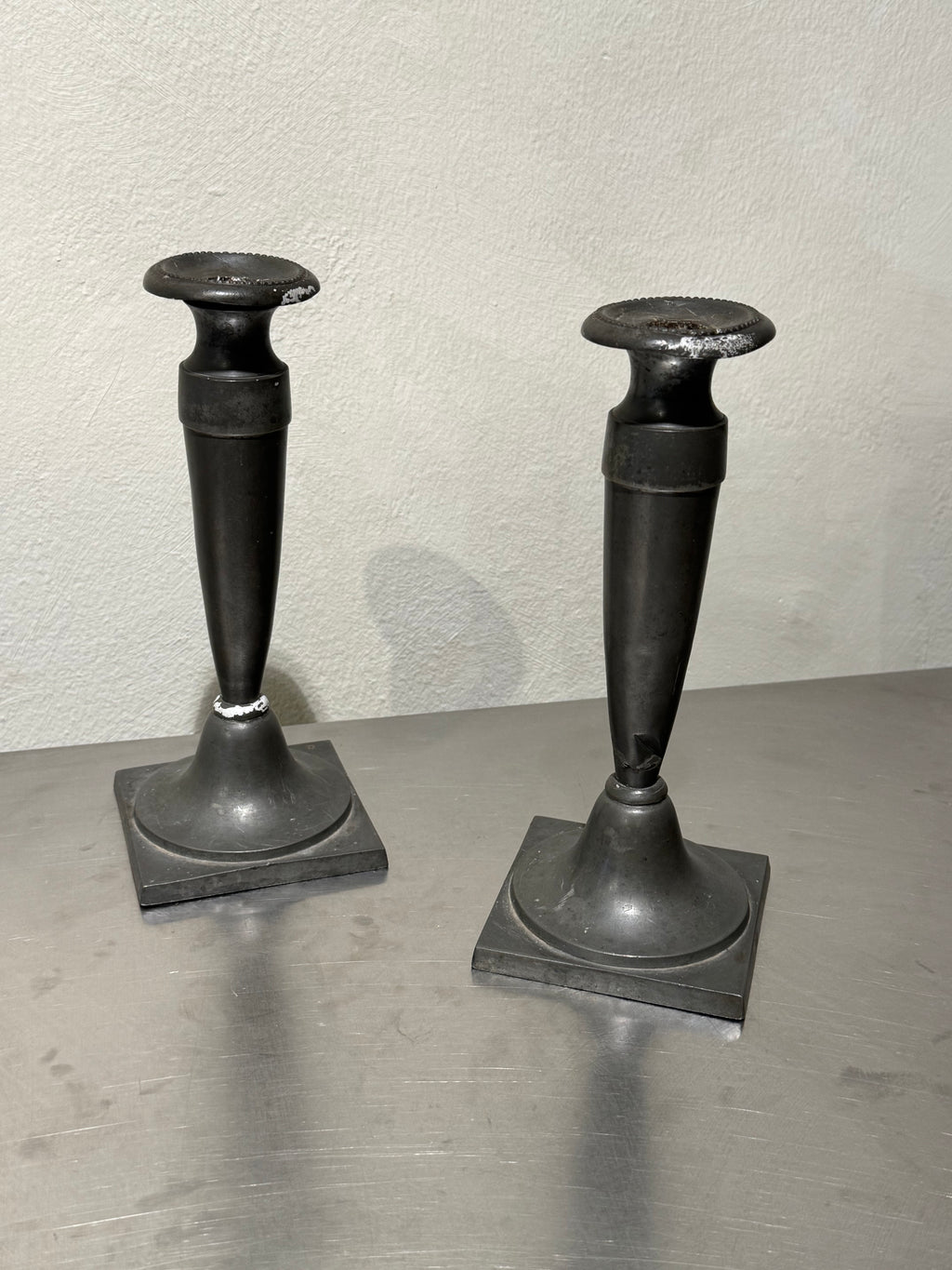 Spanish Pewter Candlesticks Set of 2 – product image 1