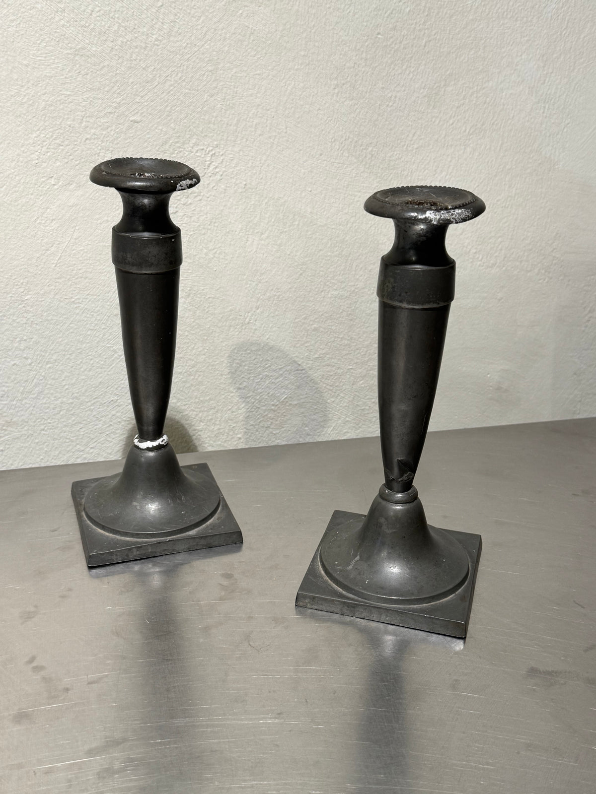 Spanish Pewter Candlesticks Set of 2 – product image 1
