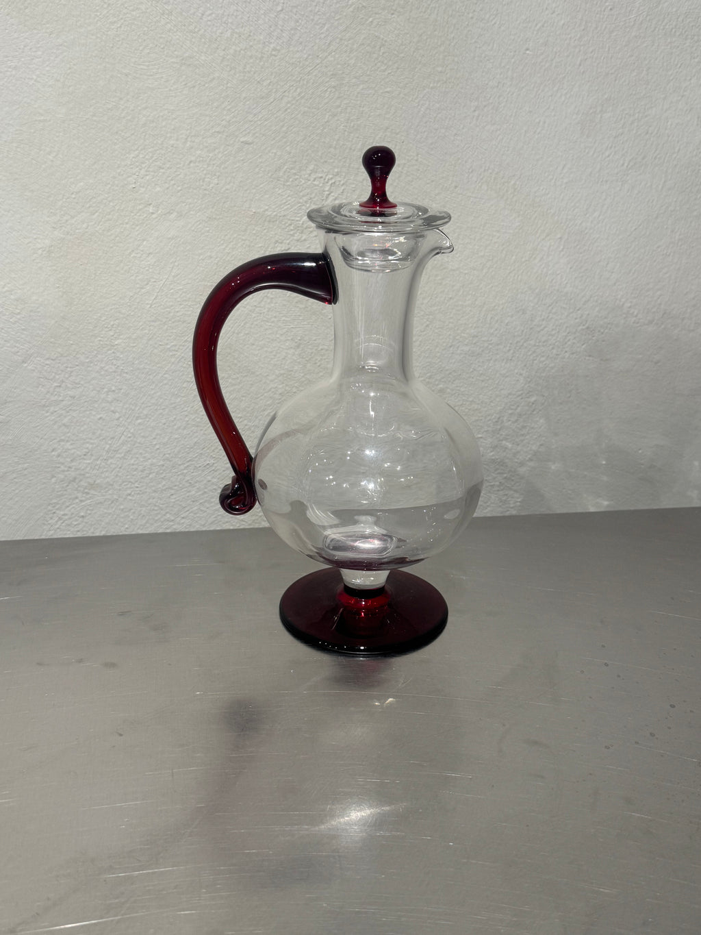 Ruby Red Glass Carafe – product image 6