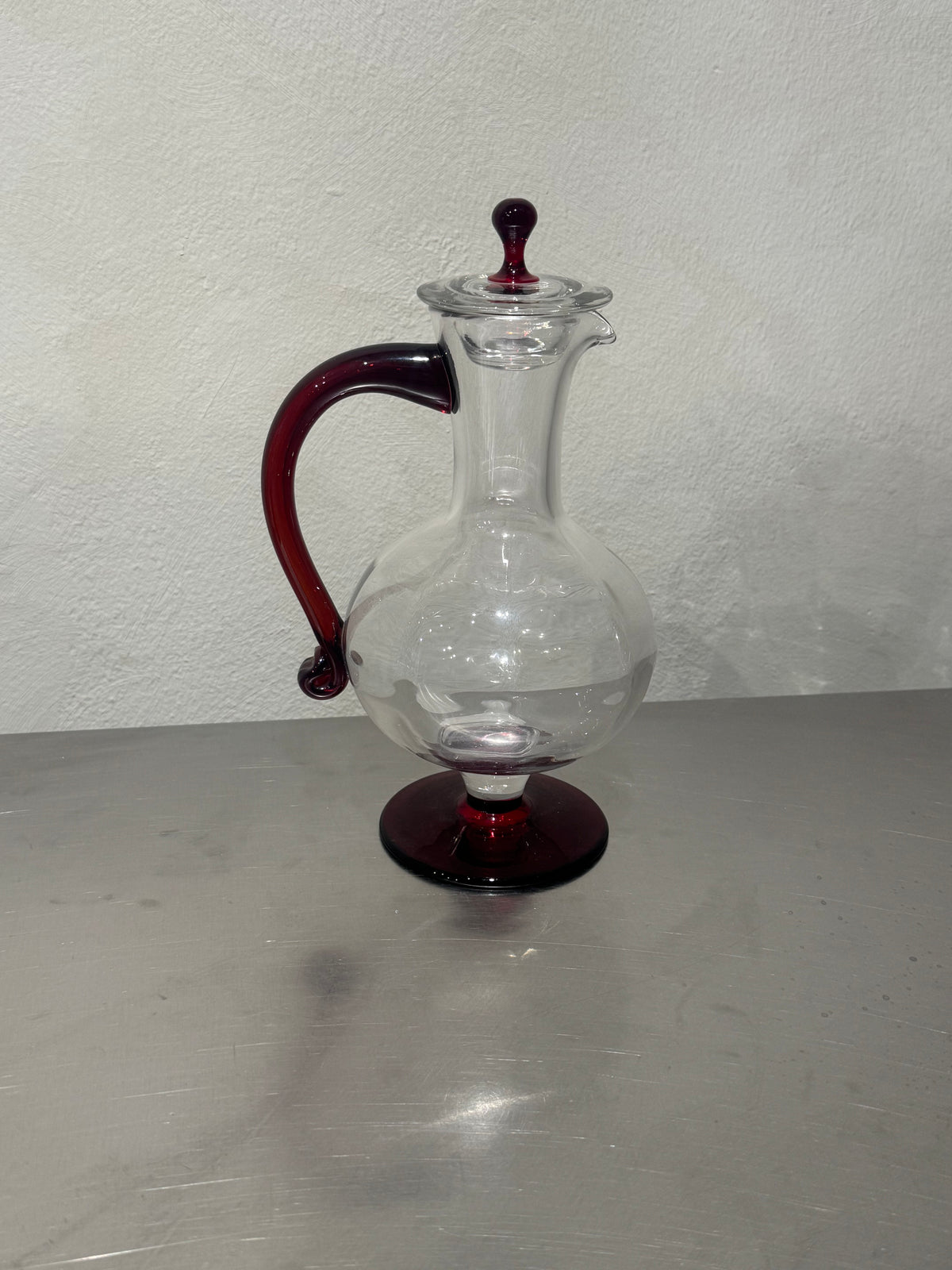 Ruby Red Glass Carafe – product image 6