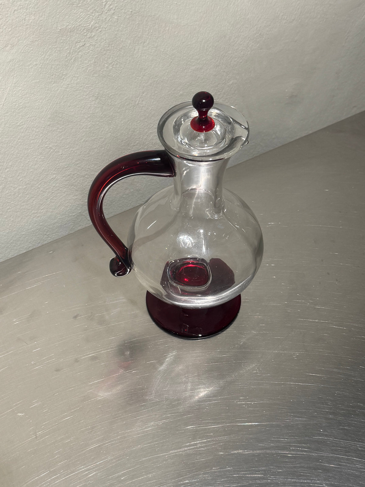 Ruby Red Glass Carafe – product image 4