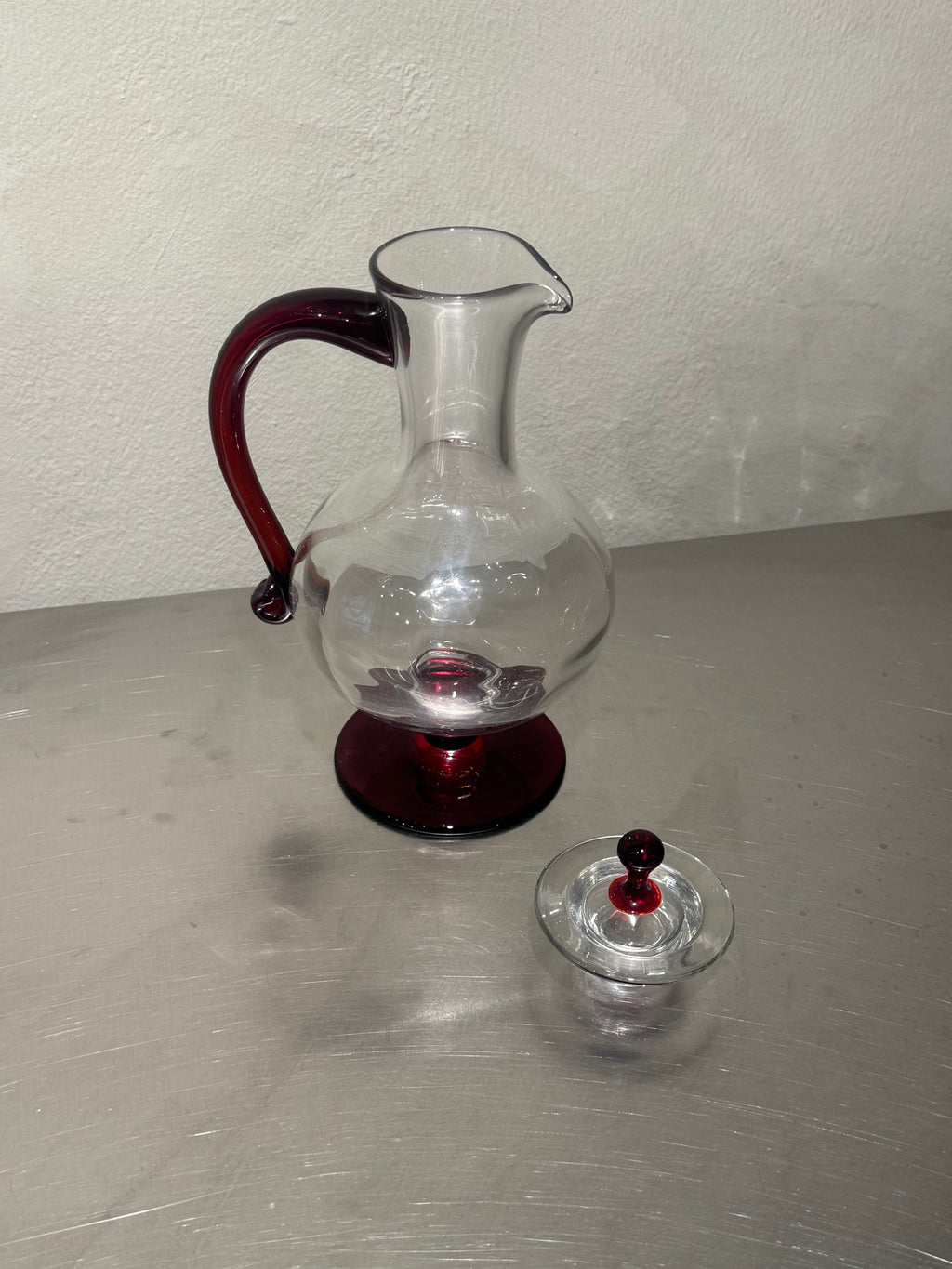 Ruby Red Glass Carafe – product image 5