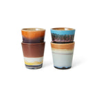 HKLiving 70s Ceramics ristrettokoppar – Solar, set om fyra
