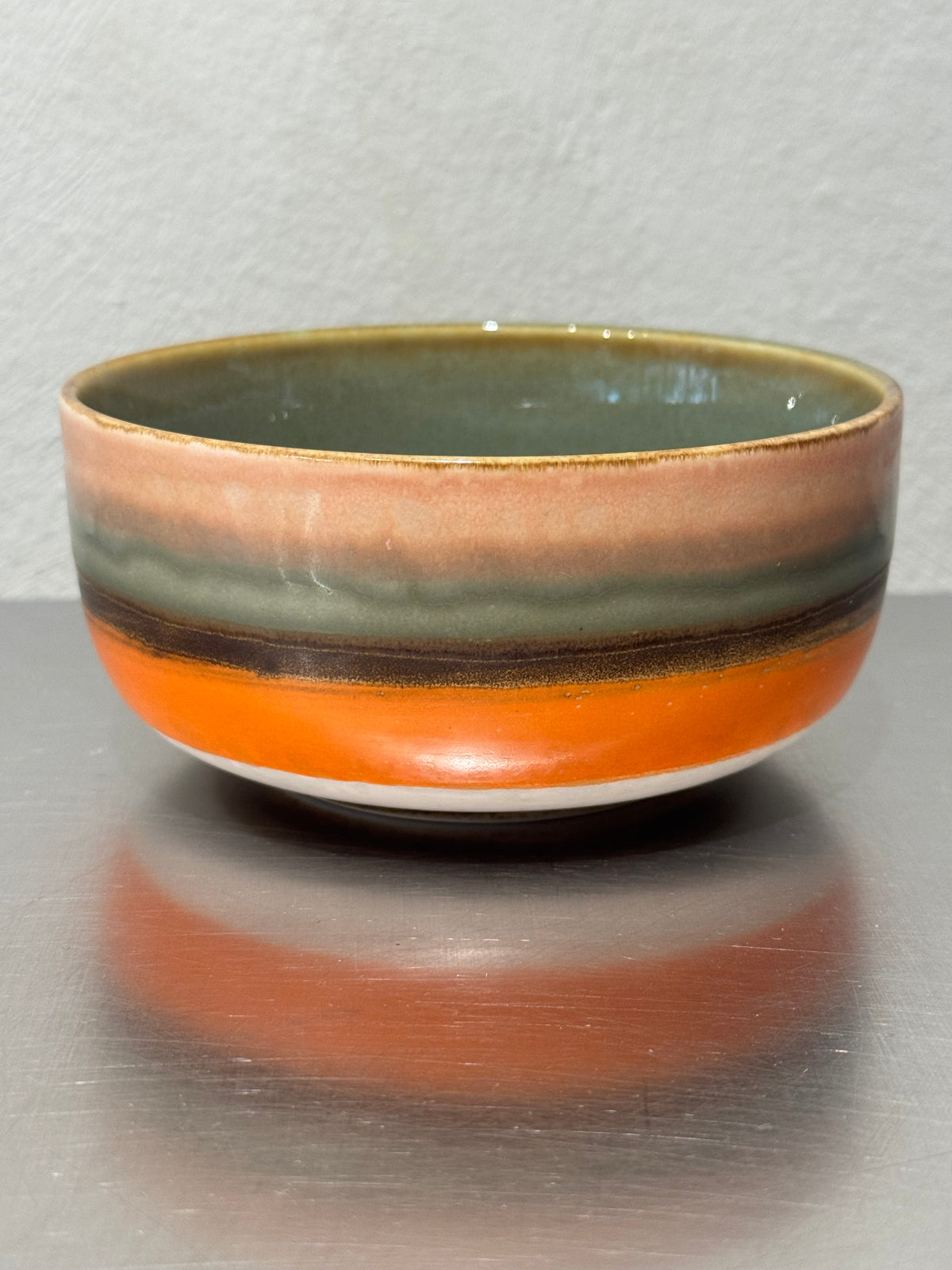 Reef Orange & Green dessert bowl – alternate front