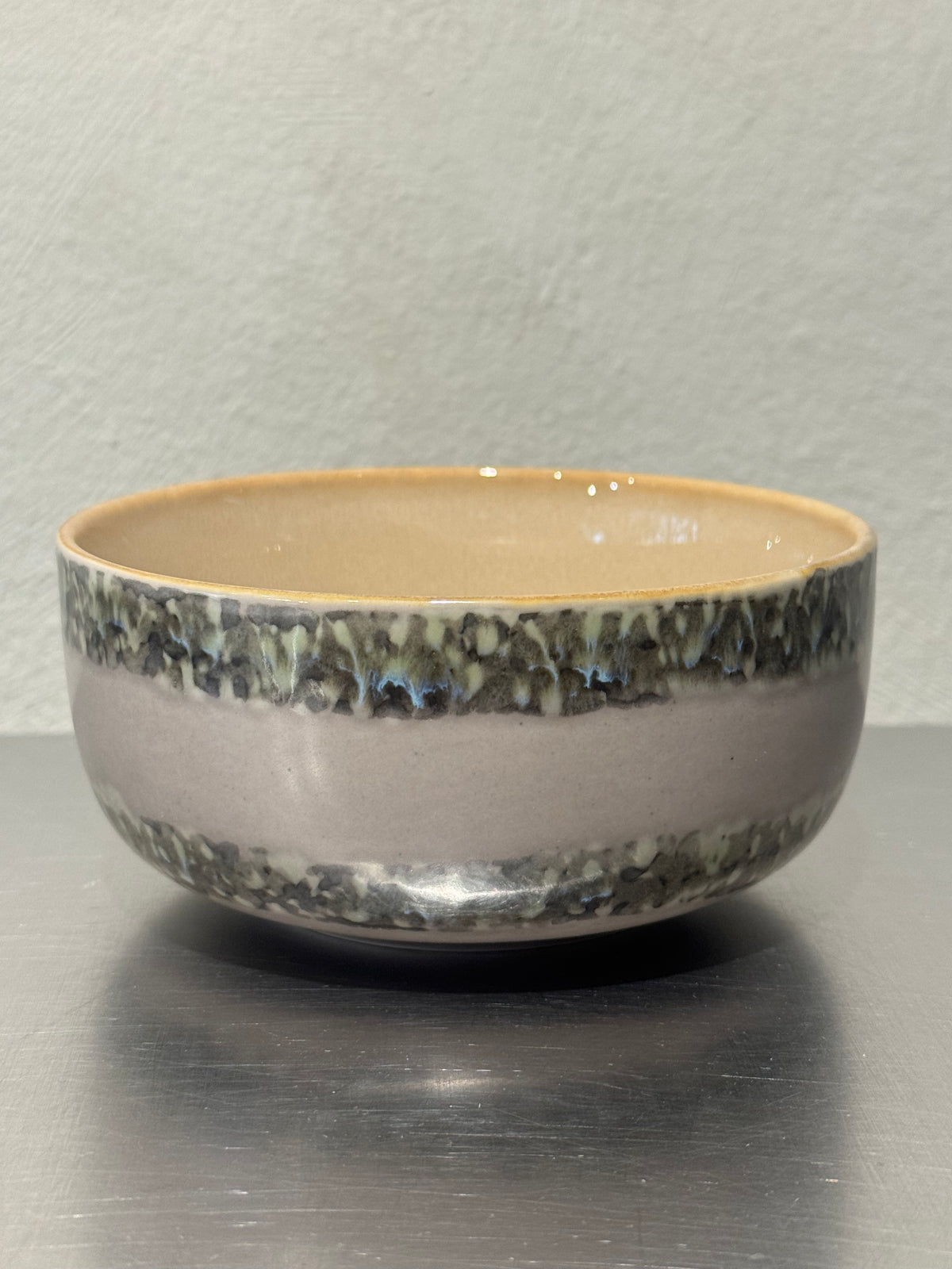 Reef Light Blue & Lilac dessert bowl – front view