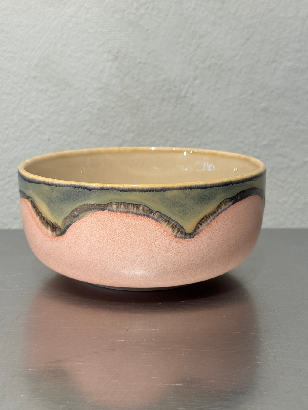 Harbour dessertskål, rosa och beige – annan vy framifrån