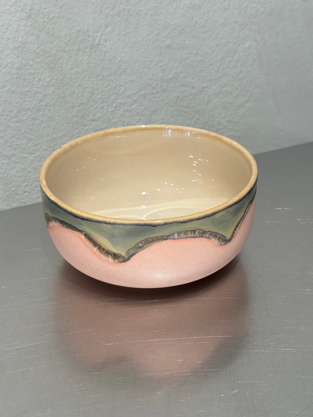 Harbour dessertskål, rosa och beige – snett framifrån