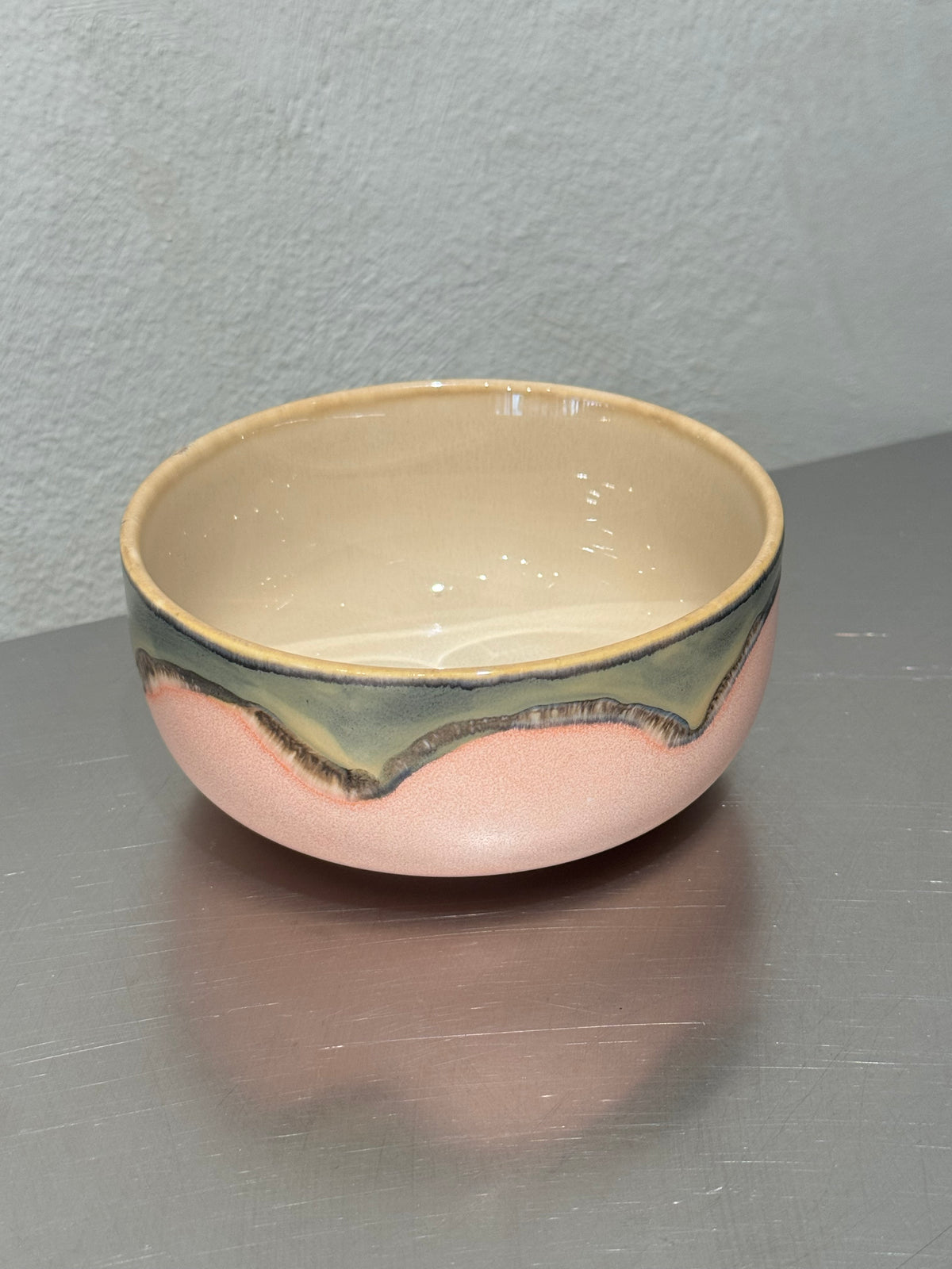 Harbour dessertskål, rosa och beige – snett framifrån