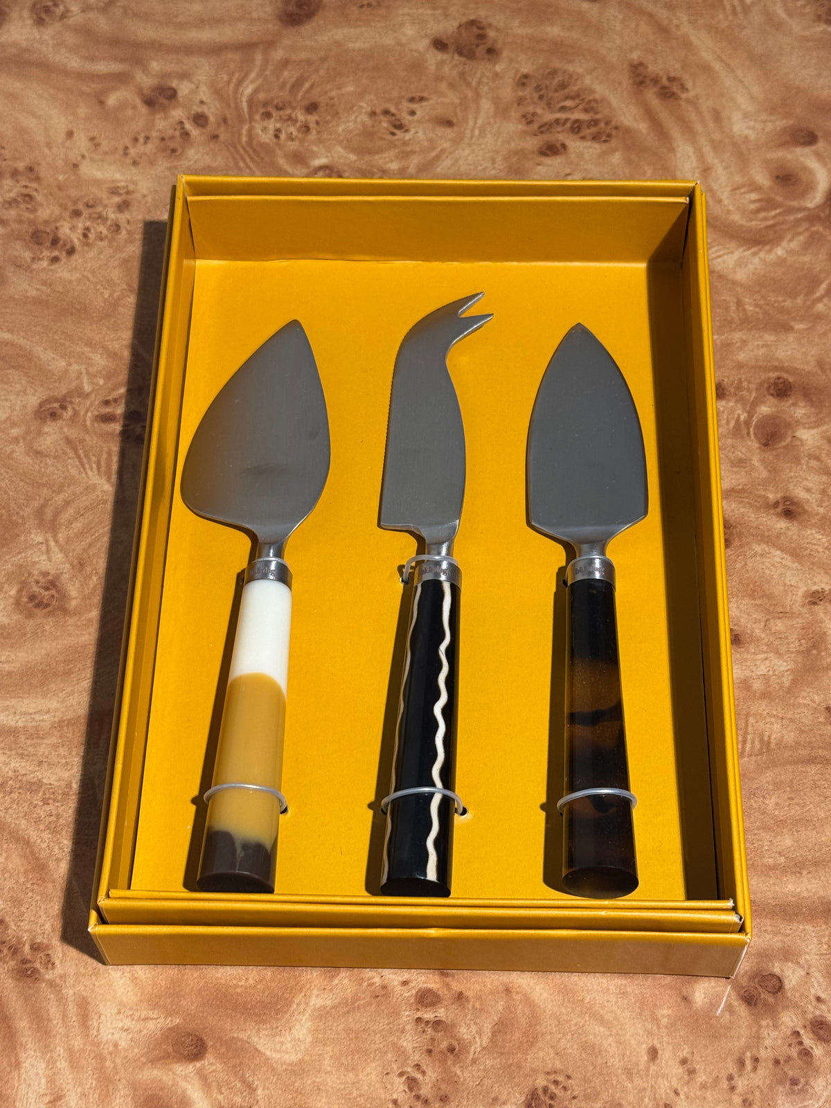 HKLiving Havana cheese knife set in presentation box