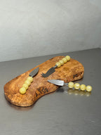 HKLiving Lemon cheese knife set on wooden cheese board