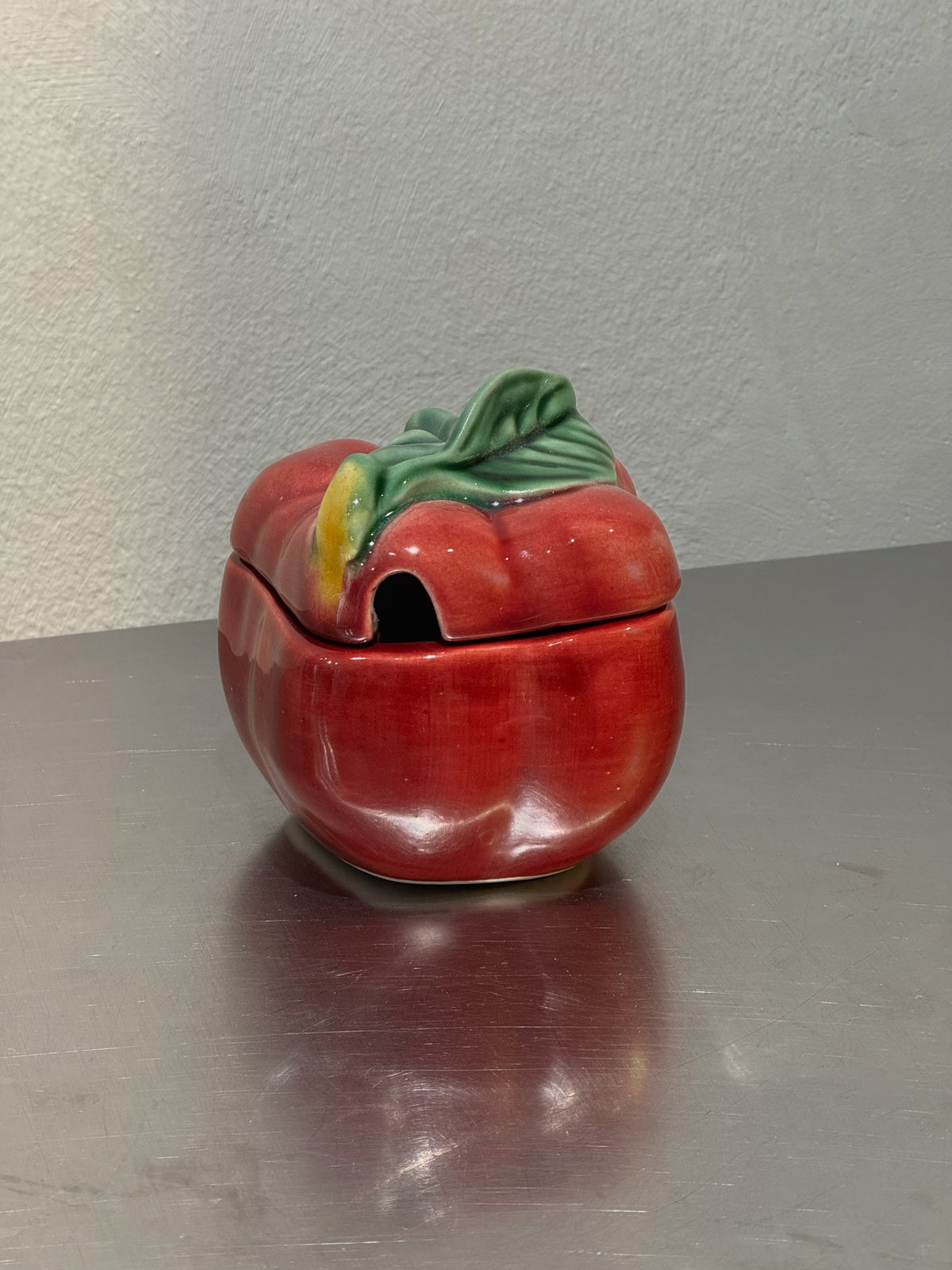 Large red pepper preserve jar