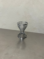 1970s spiral egg cup in chrome