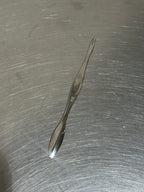 Double-ended stainless steel seafood pick