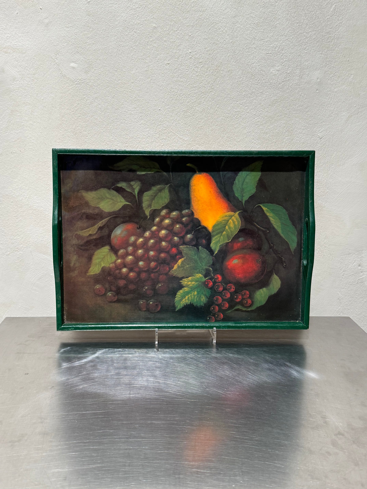 1980s still-life tray after Giuseppe Falchetti