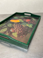 Side view of still-life tray