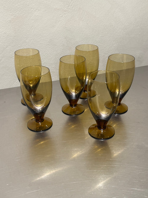 Amber Glasses Set of 6