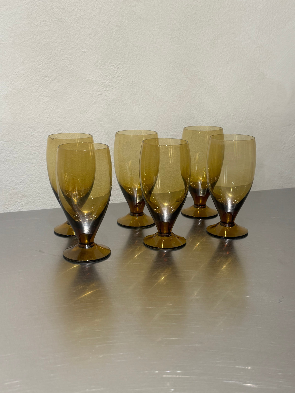 Amber Glasses Set of 6