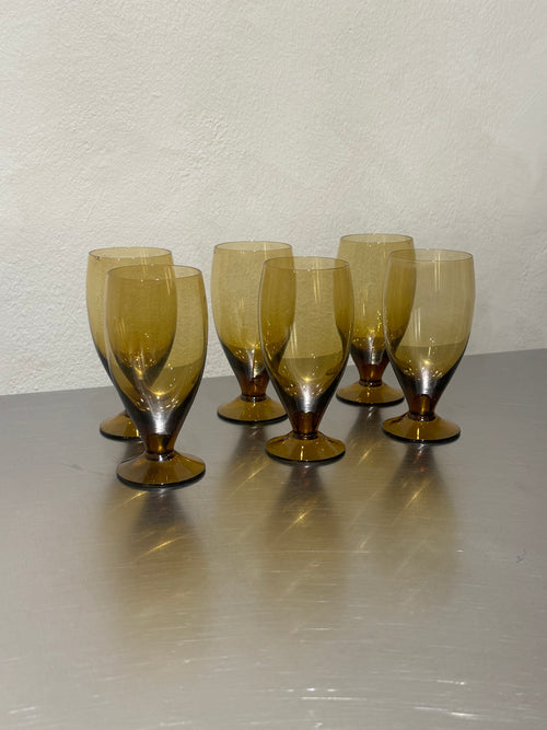 Amber Glasses Set of 6