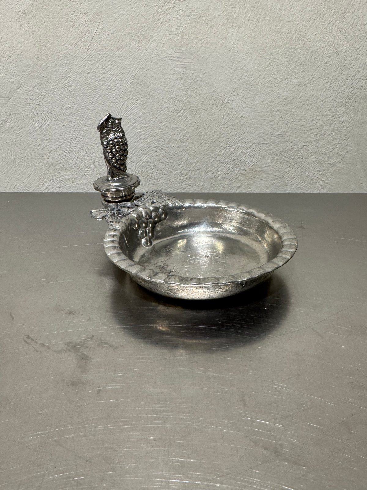 Pewter Wine Coaster and Stopper