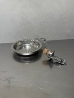 Pewter Wine Coaster and Stopper