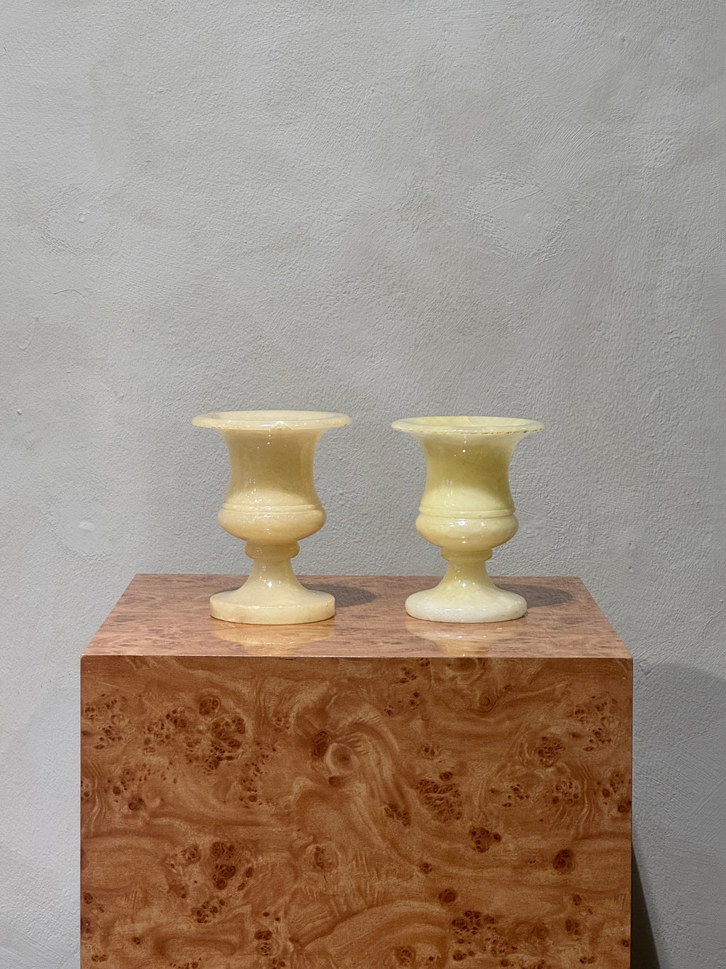 Alabaster urns set of 2