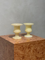 Alabaster urns set of 2