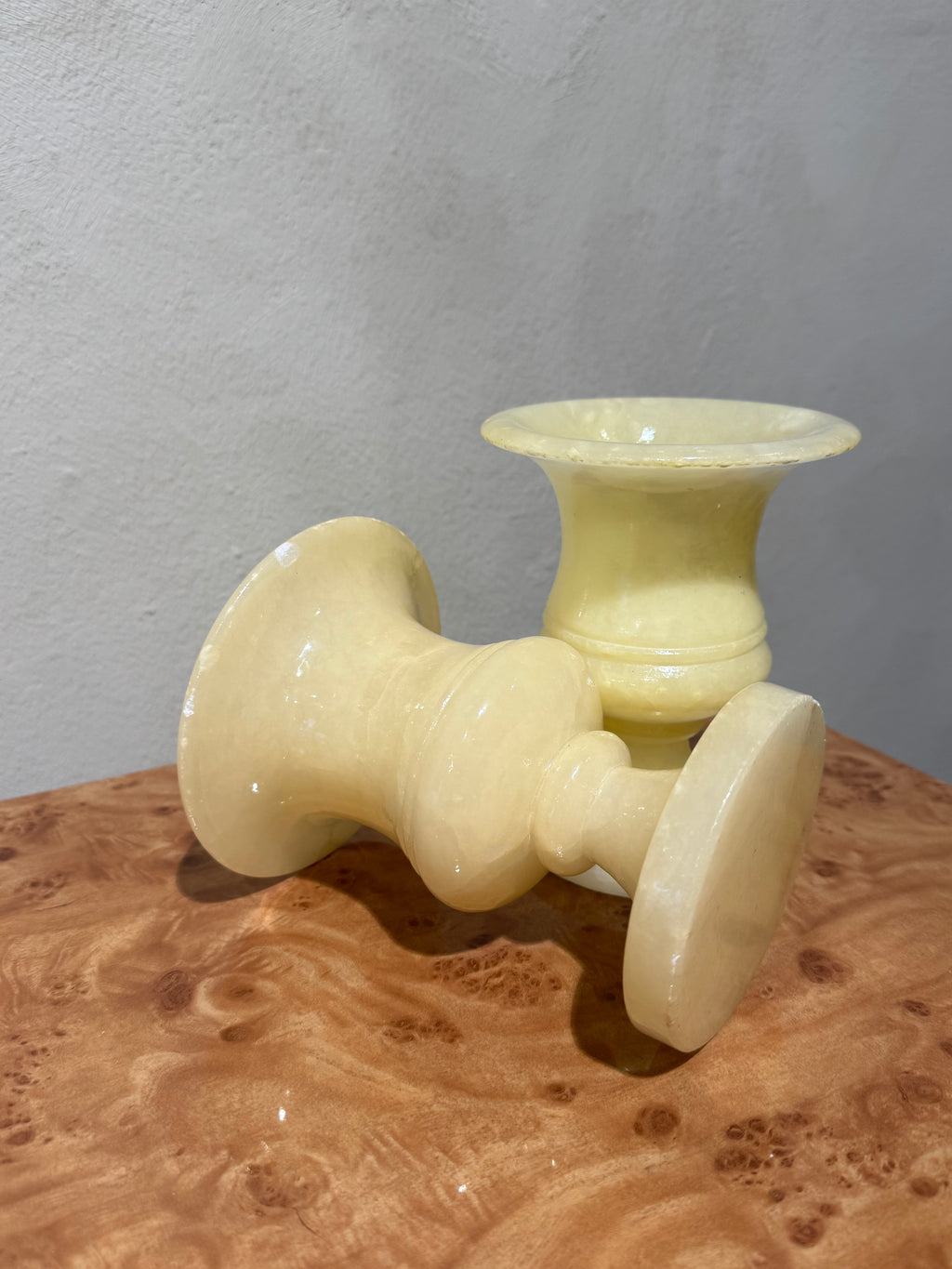 Alabaster urns set of 2