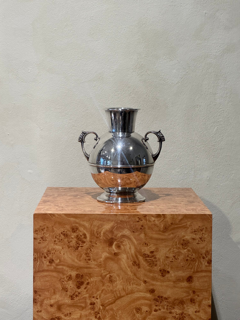 Swedish Grace nickel silver vase