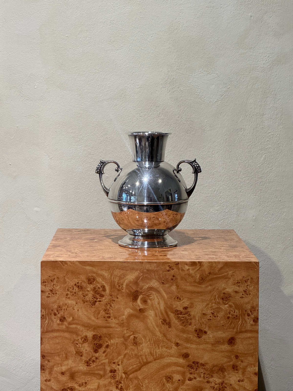 Swedish Grace nickel silver vase